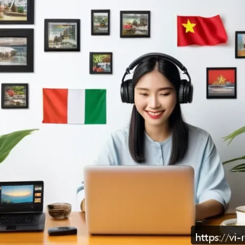 Home 30 미디어 콘텐츠의 목적 이해하기 - A vibrant modern online communication event scene showing diverse young adults engaging through mult...